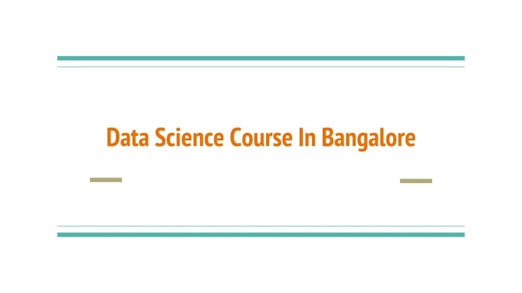 data science course in bangalore