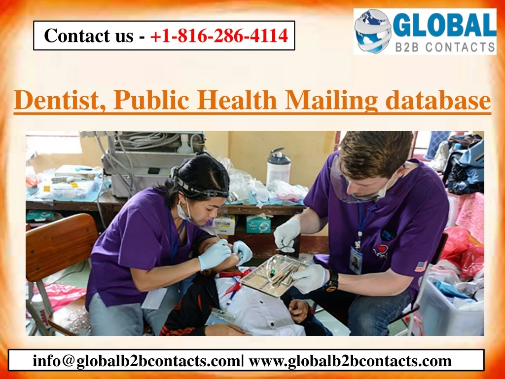 dentist public health mailing database