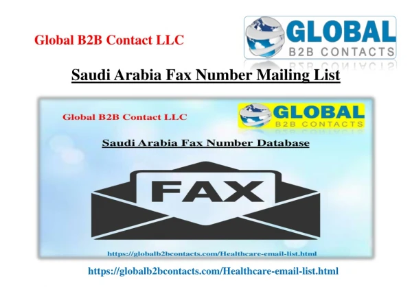 Saudi Arabia Fax Number Mailing List