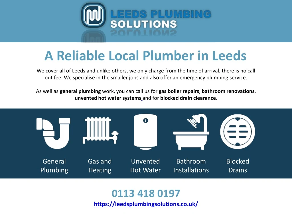 a reliable local plumber in leeds