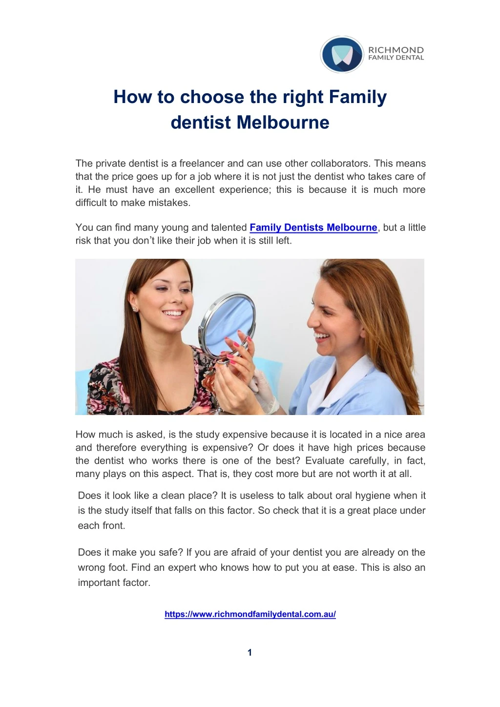 how to choose the right family dentist melbourne