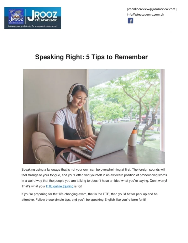 Speaking Right: 5 Tips to Remember
