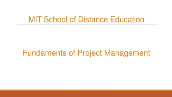 mit school of distance education