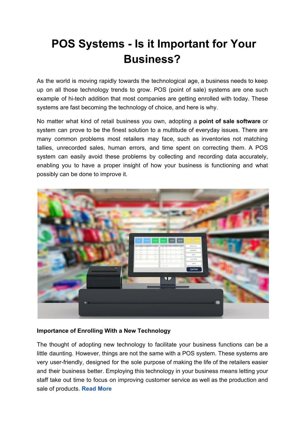 pos systems is it important for your business