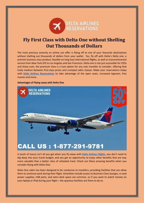 Fly First Class with Delta One without Shelling Out Thousands of Dollars