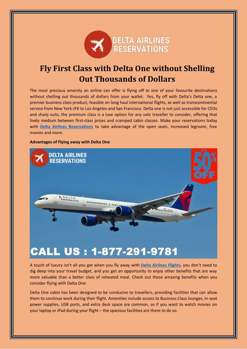 fly first class with delta one without shelling