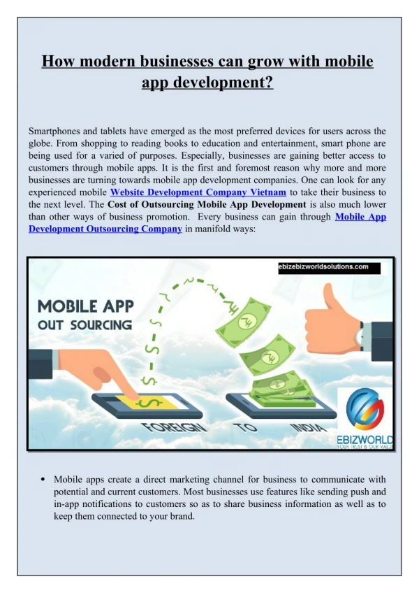 How modern businesses can grow with mobile app development?
