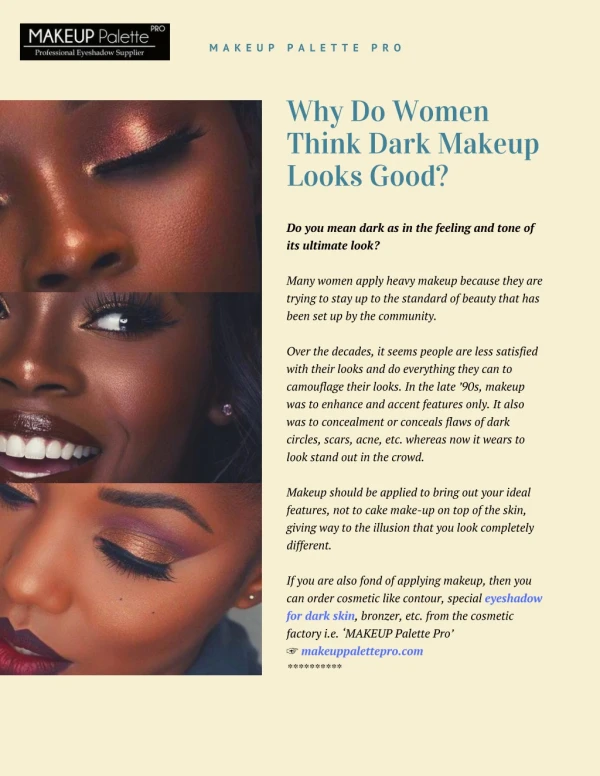 Why Do Women Think Dark Makeup Looks Good?