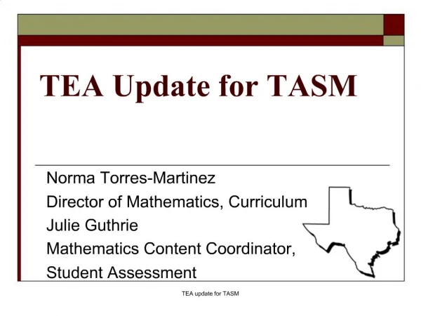 TEA Update for TASM