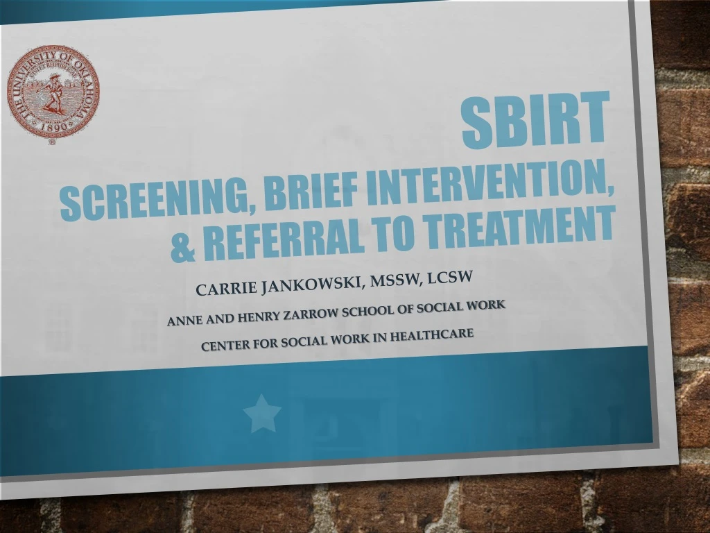 sbirt screening brief intervention referral to treatment