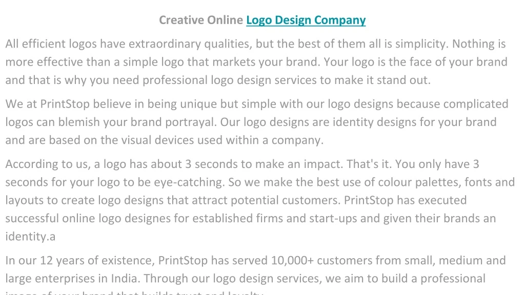 creative online logo design company all efficient