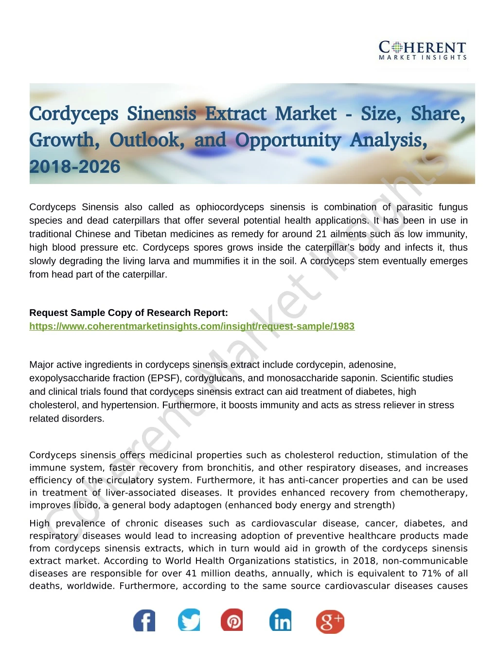 cordyceps sinensis extract market size share