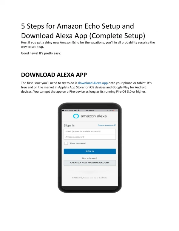 Secret Functions of Amazon Echo and Its Setup with Alexa App