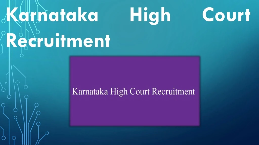 karnataka high court recruitment