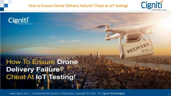 How to Ensure Drone Delivery Failure? Cheat at IoT testing!
