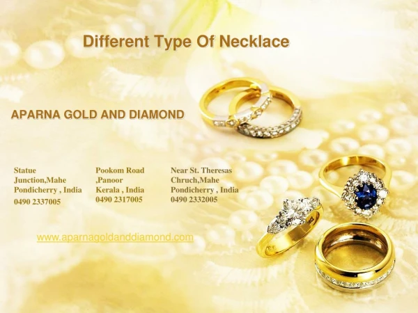 Different type of necklace