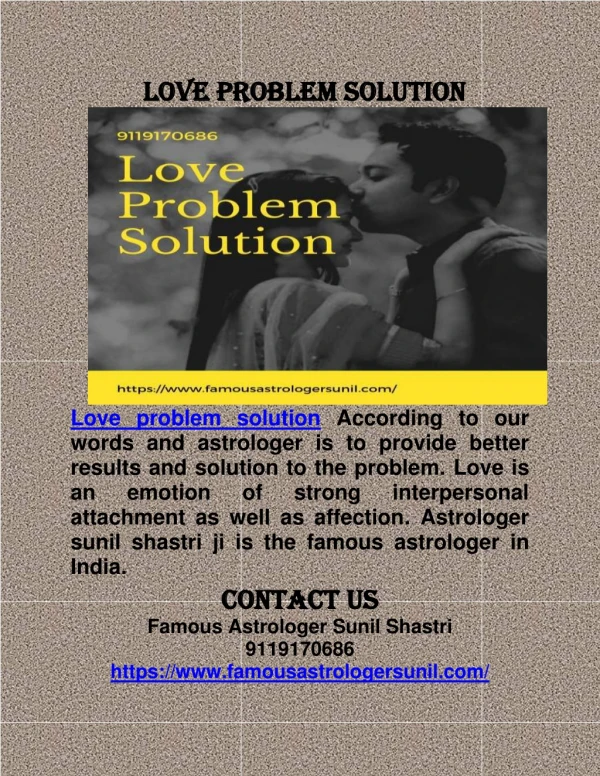love problem solution love problem solution