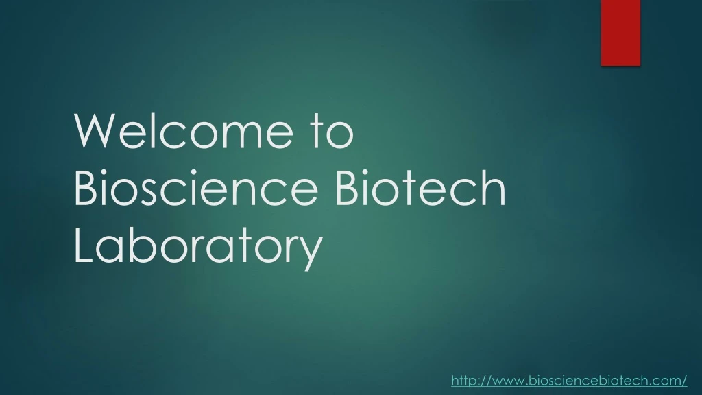 welcome to bioscience biotech laboratory
