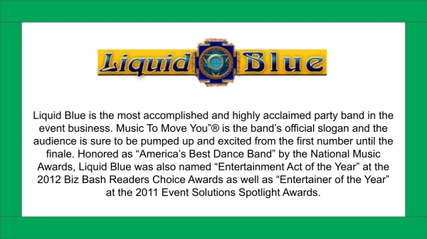 Corporate Events Band San Diego - Liquid Blue