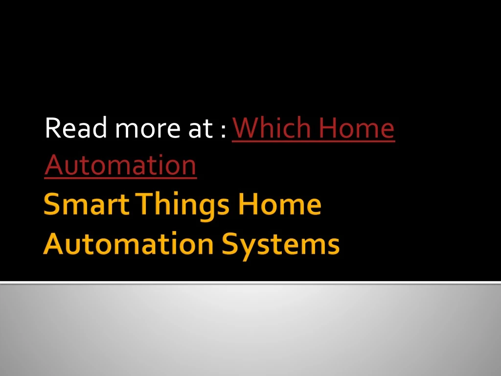 read more at which home automation