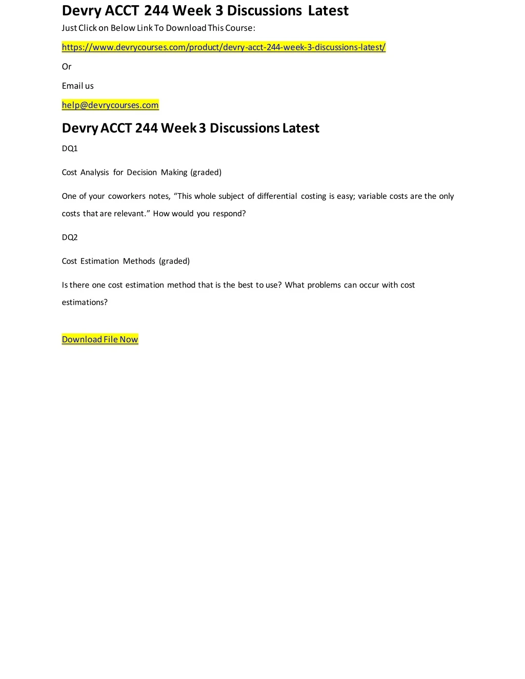 devry acct 244 week 3 discussions latest just