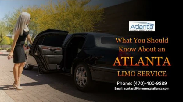 What You Should Know About an Atlanta Limo Rental