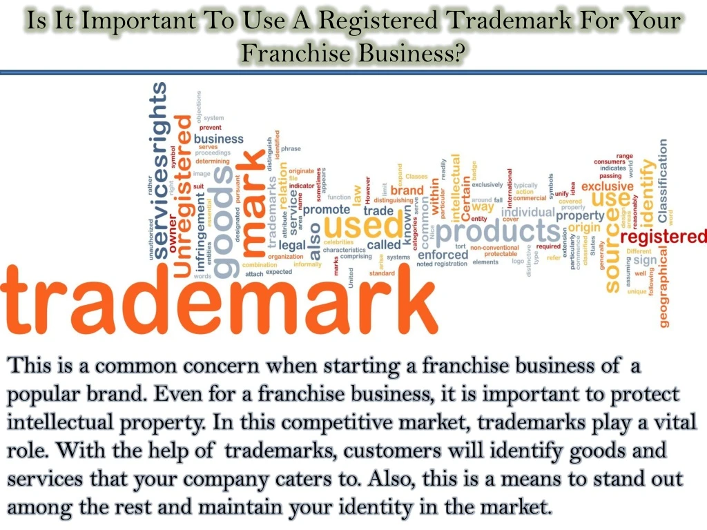 is it important to use a registered trademark