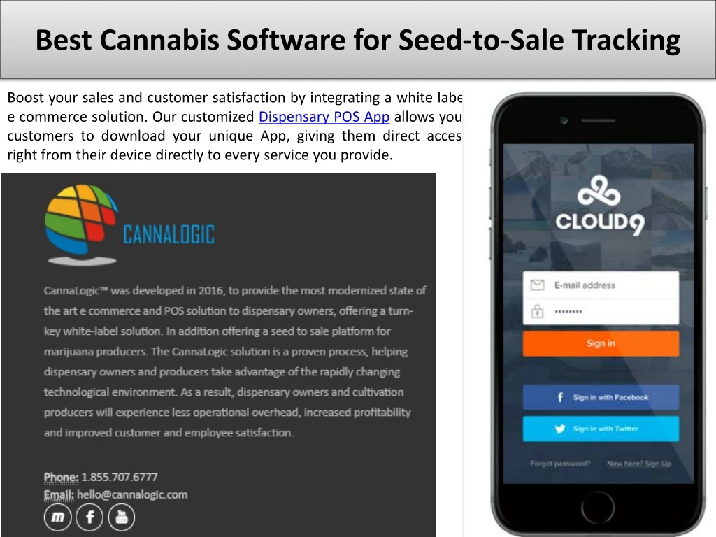 best cannabis software for seed to sale tracking