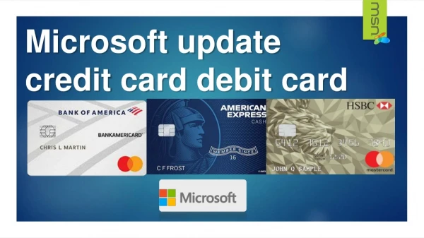 Microsoft update credit card debit card