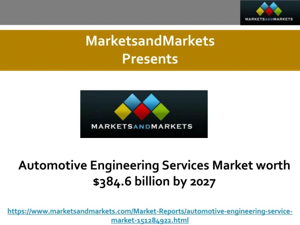 Automotive Engineering Services Market worth $384.6 billion by 2027