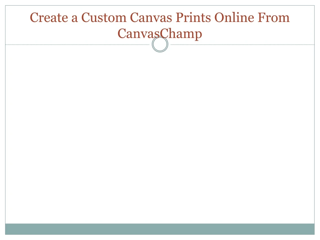 create a custom canvas prints online from canvaschamp