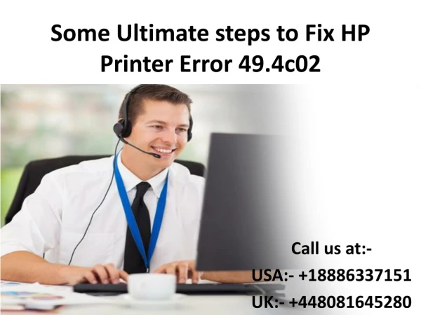 Some Ultimate steps to Fix HP Printer Error 49.4c02