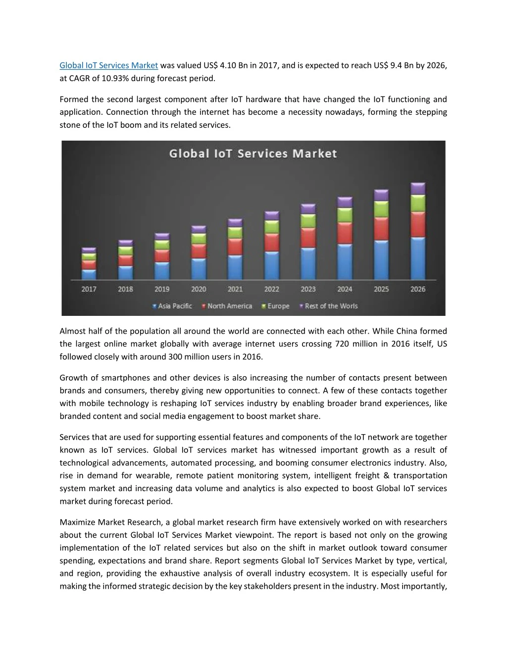 global iot services market was valued