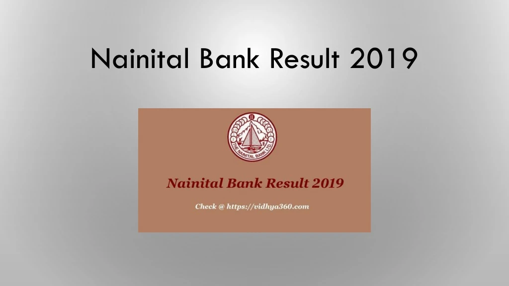 nainital bank r esult 2019