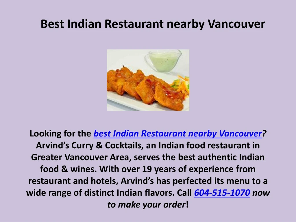 best indian restaurant nearby vancouver