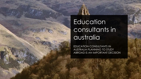 Education consultants in australia