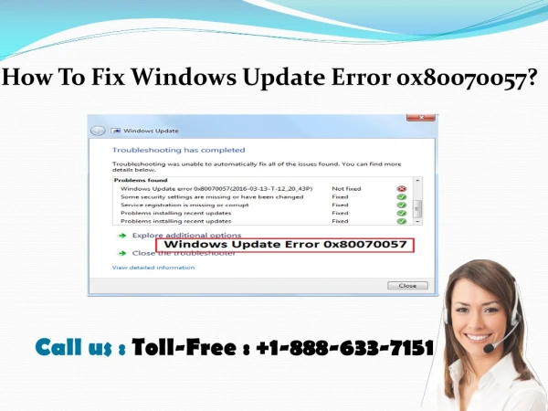 Steps to fix windows update error 0x80070057