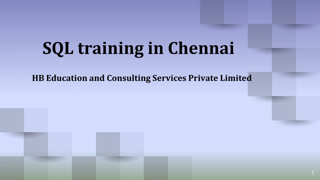 sql training in chennai