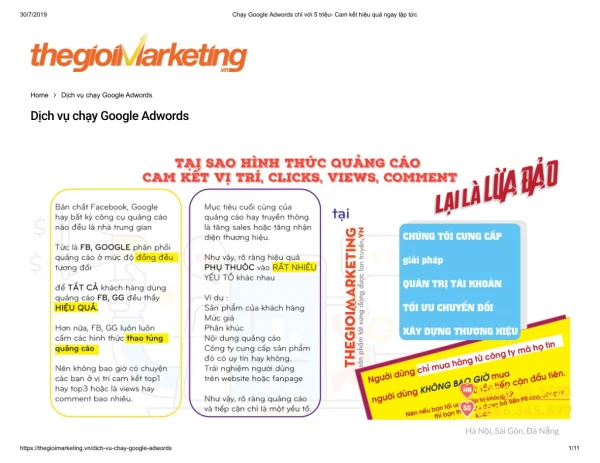 Chạy Google Adwords chỉ với 5 triệu- Cam kết hiệu quả ngay lập tức