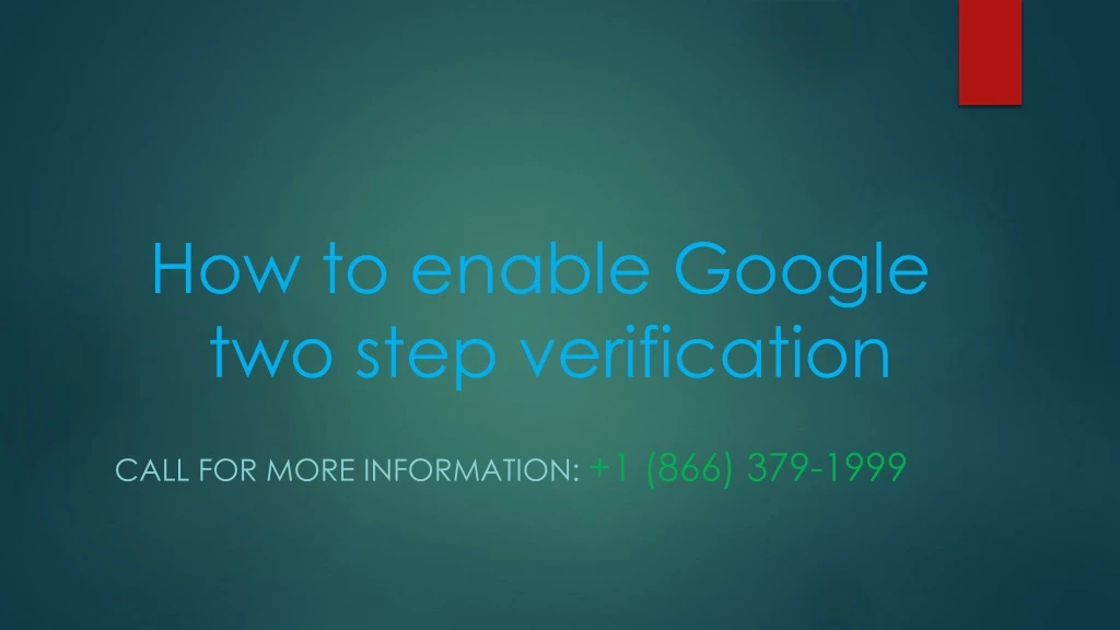 how to enable google two step verification