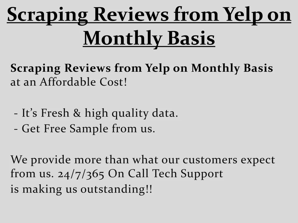 scraping reviews from yelp on monthly basis