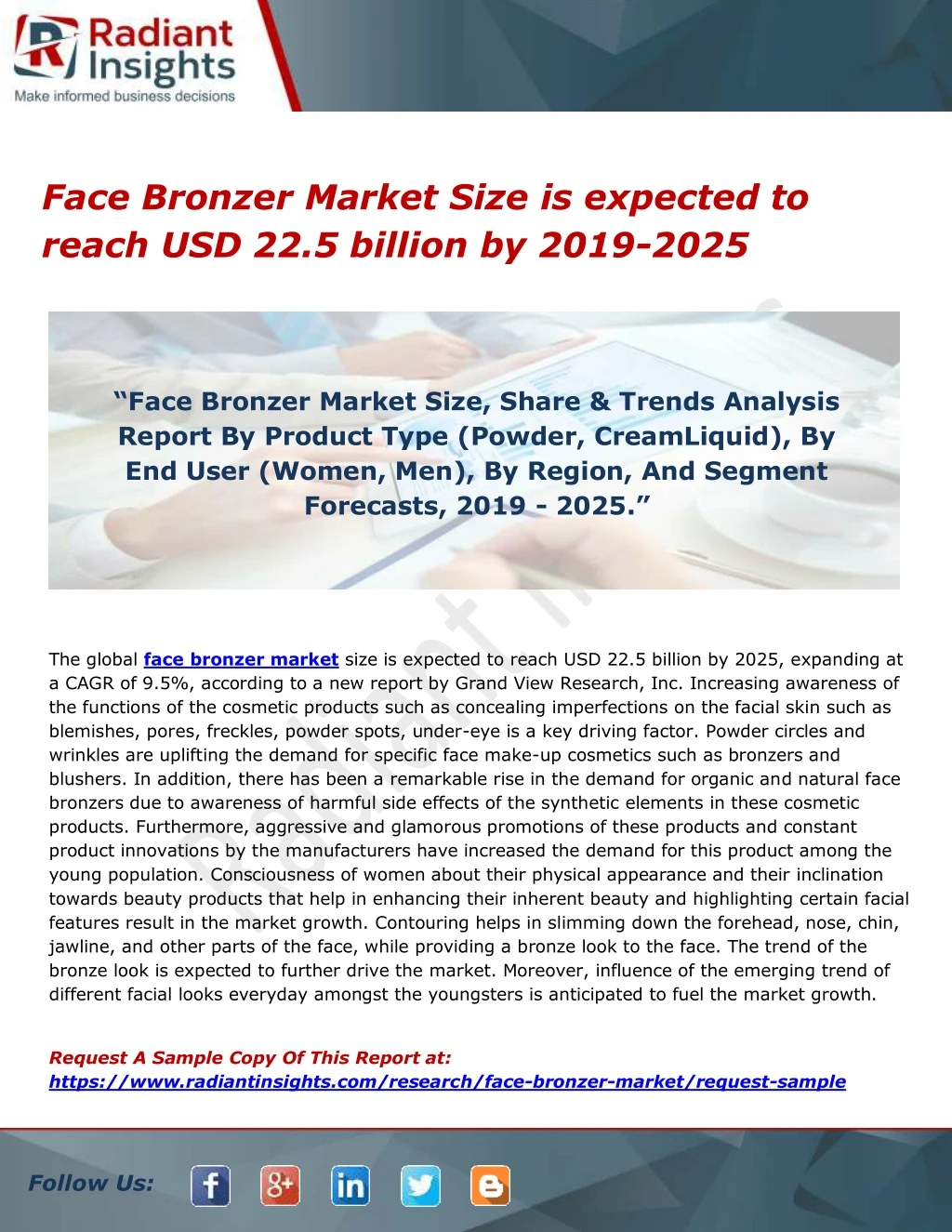 face bronzer market size is expected to reach