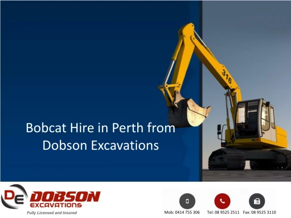 Bobcat Hire in Perth from Dobson Excavations