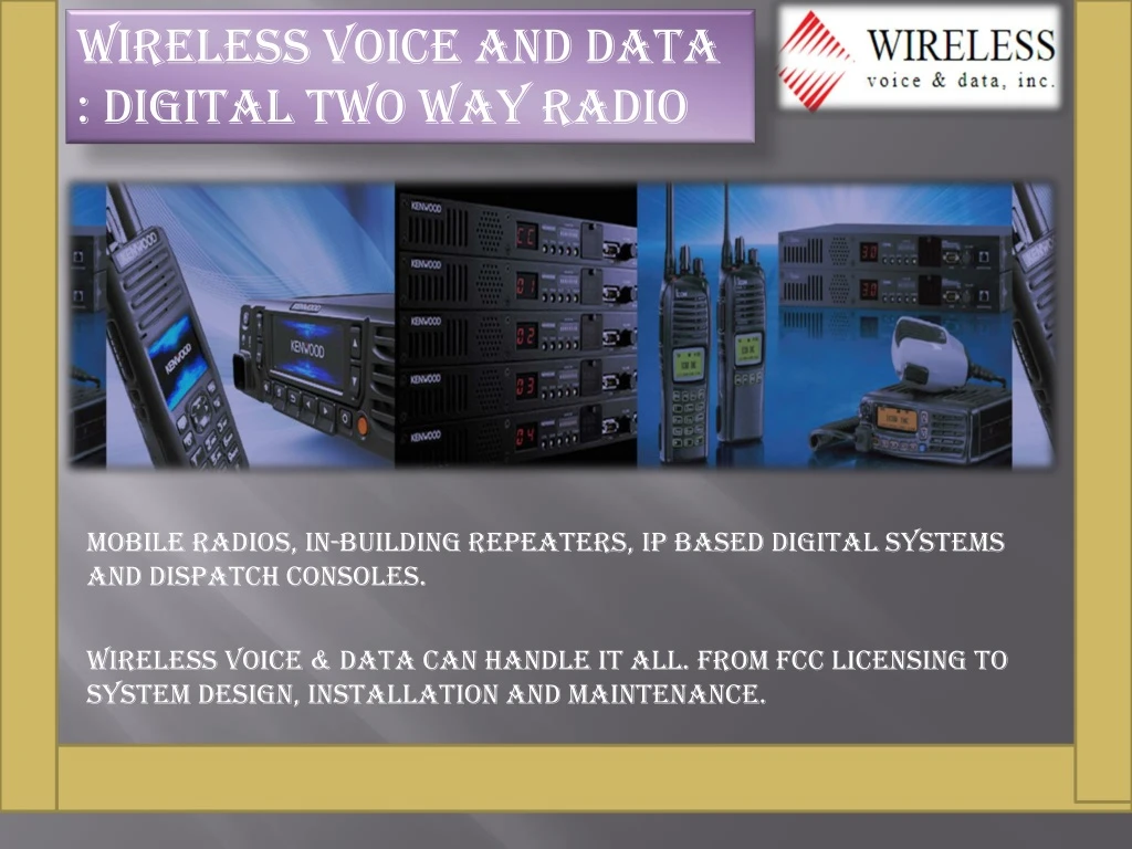 wireless voice and data digital two way radio