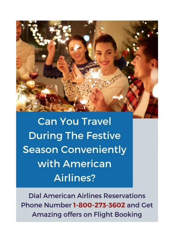 Can You Travel During The Festive Season Conveniently with American Airlines?
