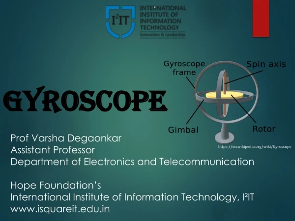 Gyroscope - Department of Electronics & Telecommunication Engineering