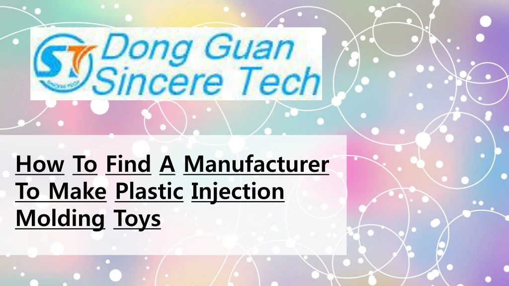 how to find a manufacturer to make plastic