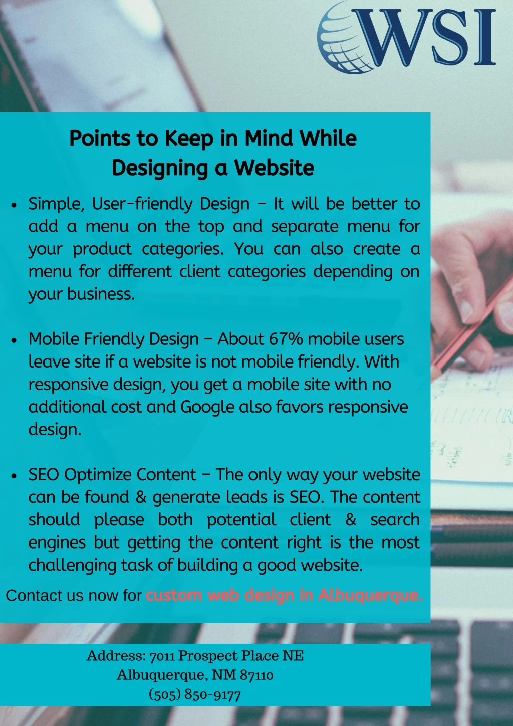 points to keep in mind while designing a website