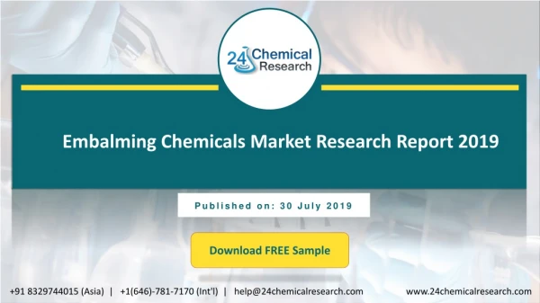 Embalming Chemicals Market Research Report 2019