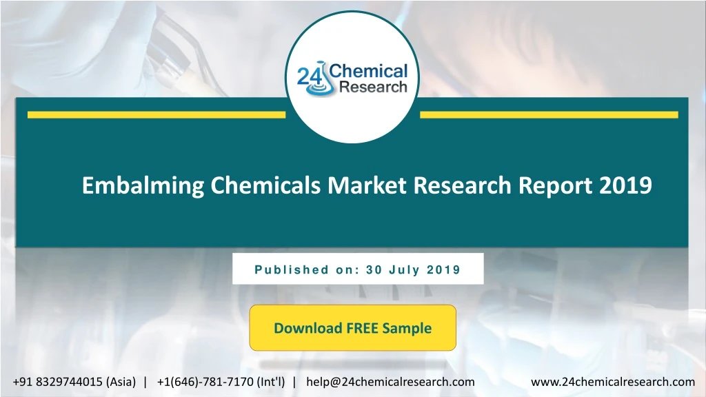 embalming chemicals market research report 2019
